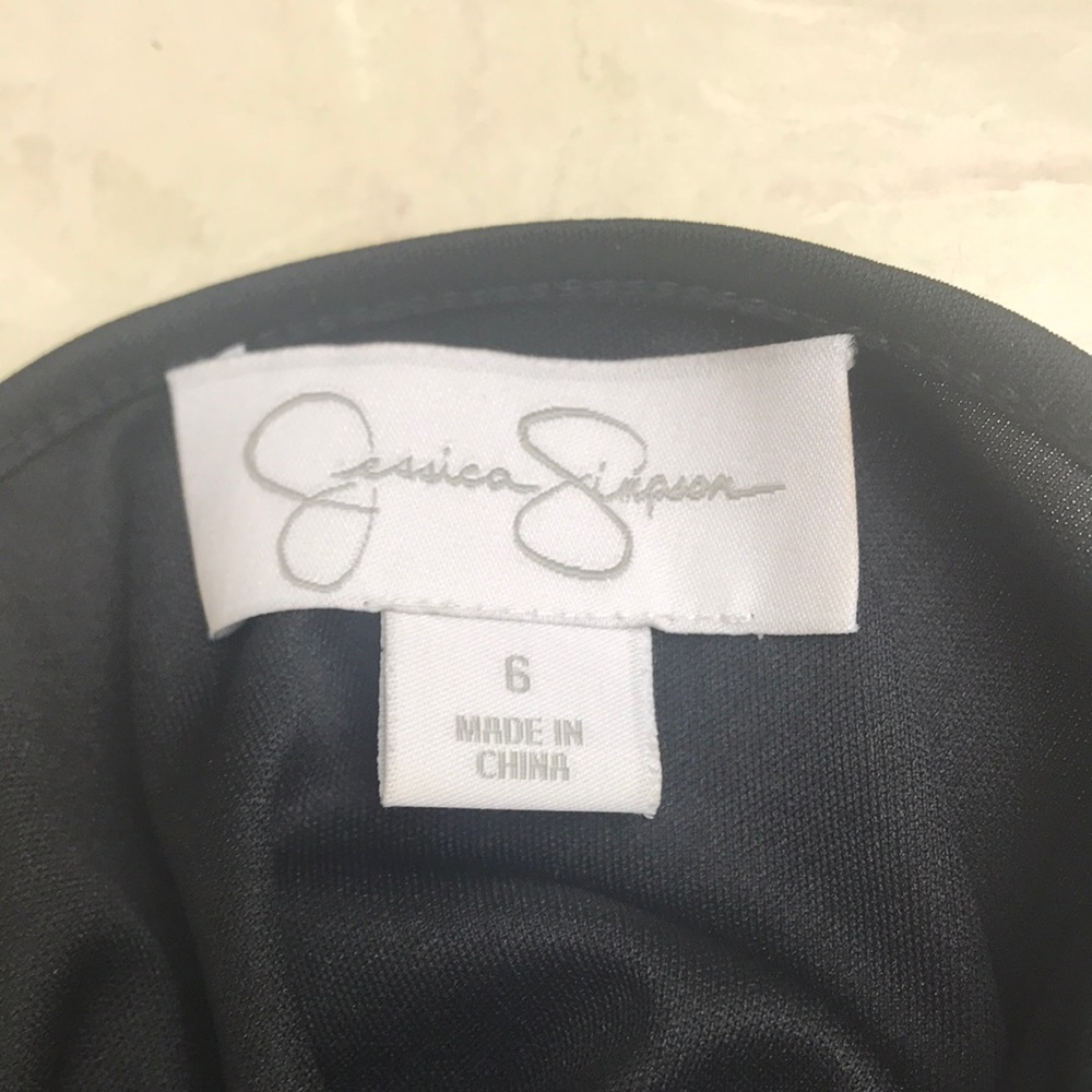Jessica Simpson Black Lace/Feather Cocktail Dress - Picture 3 of 3